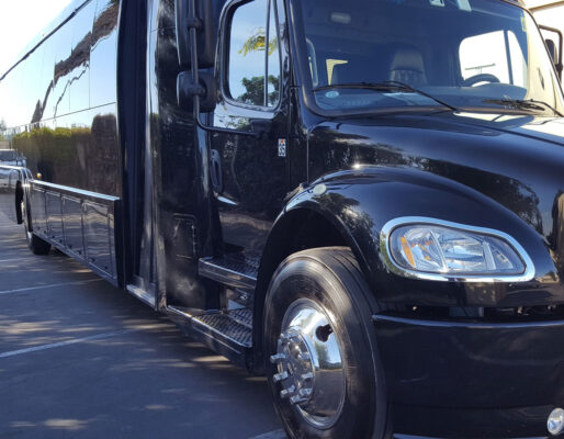 Limo Bus Now! - 30 Passenger Black Party Bus with Restroom- Exterior