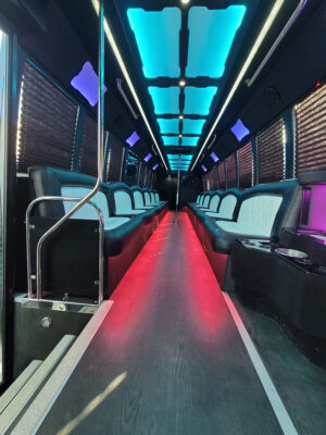 Limo Bus Now! - 30 Passenger Party Bus with Restroom- Interior